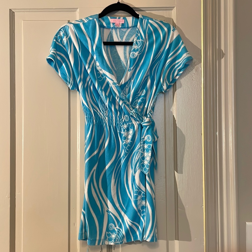 Lilly Pulitzer terry cloth coverup